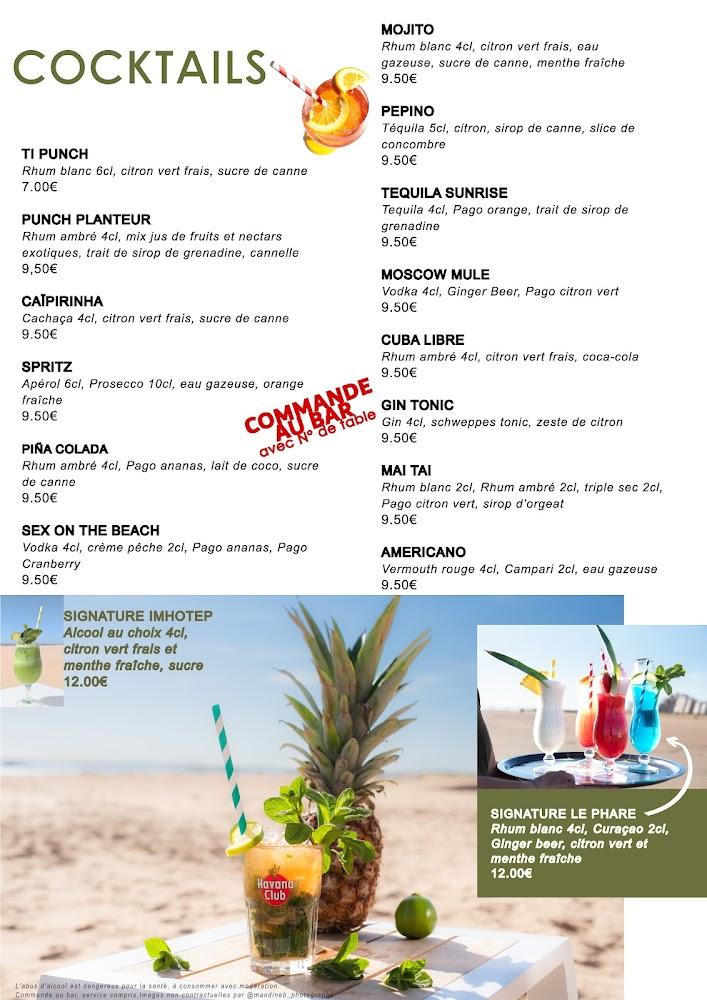 Le Phare Saint Jean de Monts - Menu Image 4